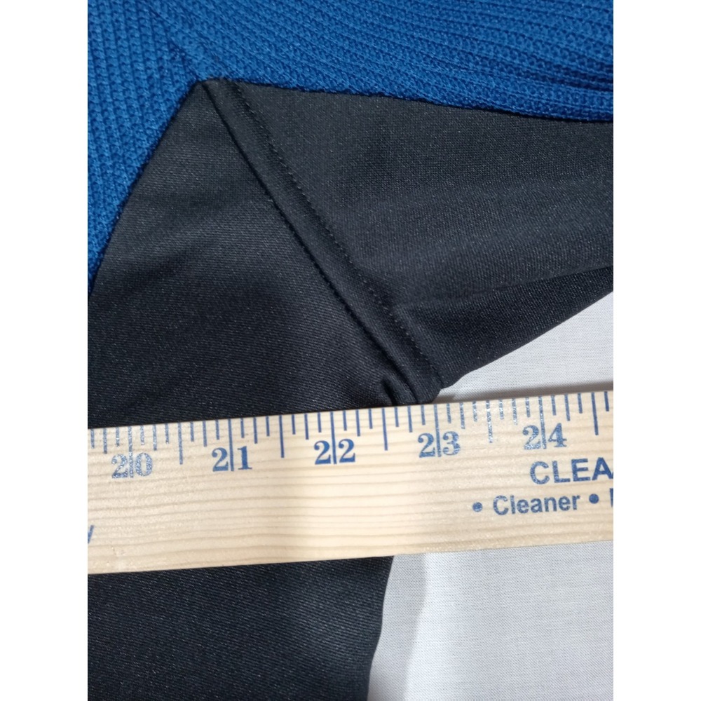 Spyder Sweater Mens Large Blue Black 1/4 Zip Fleece Pullover Skiing Core Sweater - Picture 7 of 8